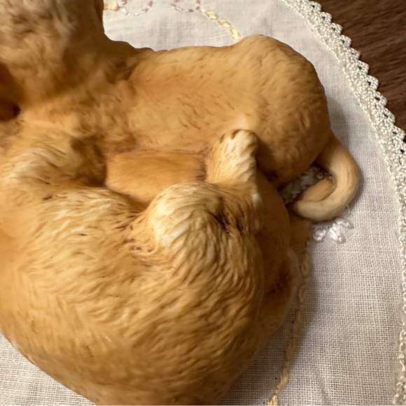 Vintage 3 Lab Yellow Lab Puppies Masterpiece Porcelain HOMCO 1987 Mexico - Picture 7 of 10